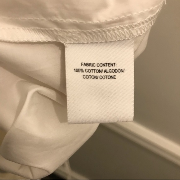 NWT Derek Lam Off Shoulder Button Down Top 8 white blouse shirt cotton - Picture 9 of 11